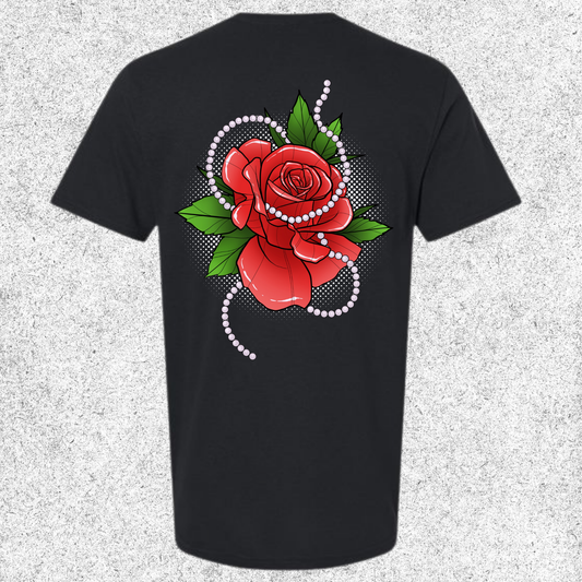 JelllySquid Pearl Red Rose Tee