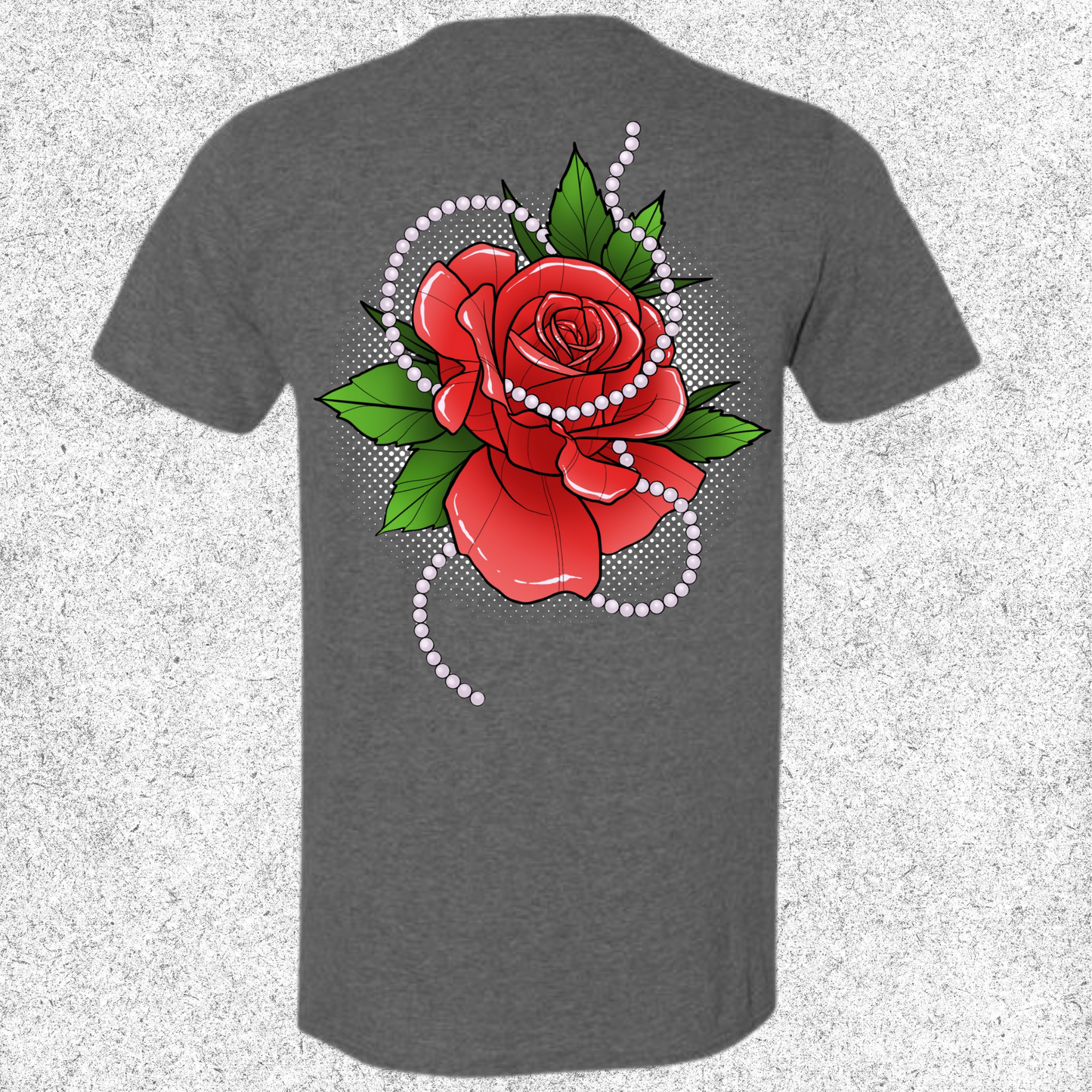 JelllySquid Pearl Red Rose Tee