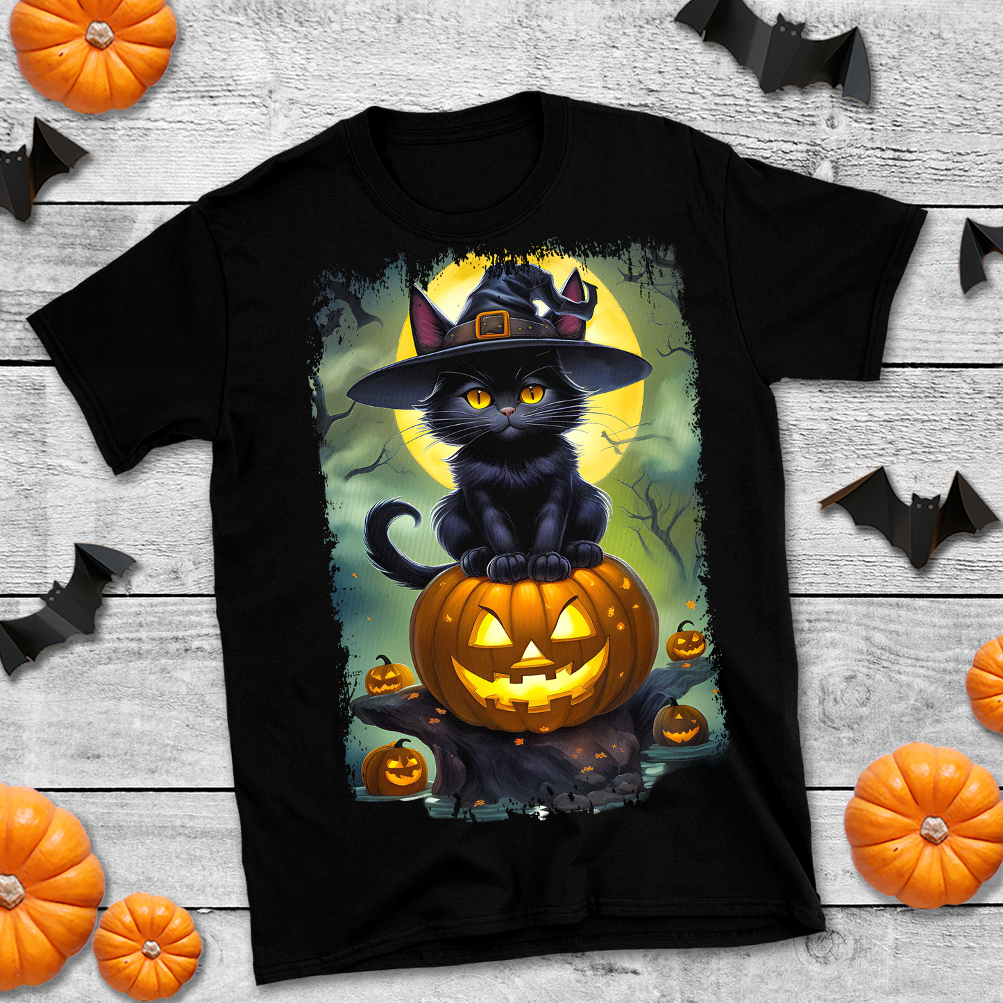 Black Cat Jack-O-Lantern Tee