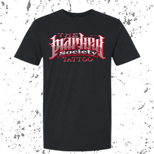 Marked Society Red Logo Tee