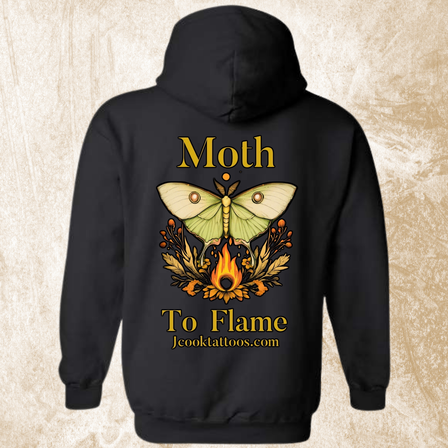 Moth To Flame Moth Logo Hoodie