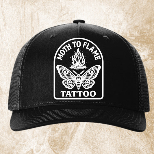 Moth To Flame Flexfit MeshBack Hat Arch Logo