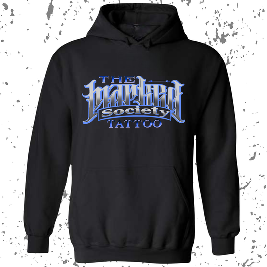 Marked Society Blue Logo Hoodie