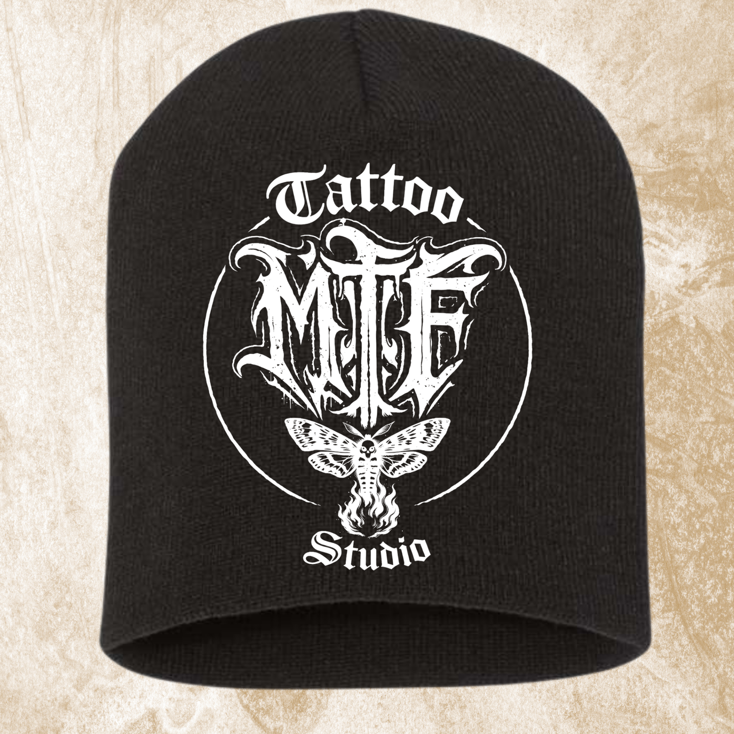 Moth To Flame Circle Logo Beanie