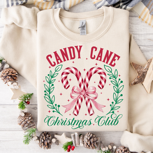 Candy Cane Christmas Club Red and Green Sweatshirt