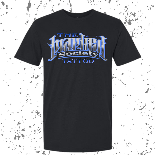 Marked Society Blue Logo Tee