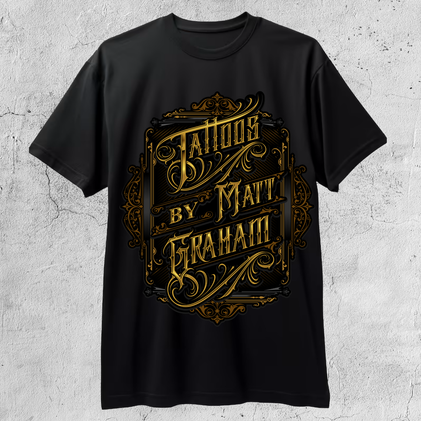 Tattoos By Matt Graham Gold & Black Tee