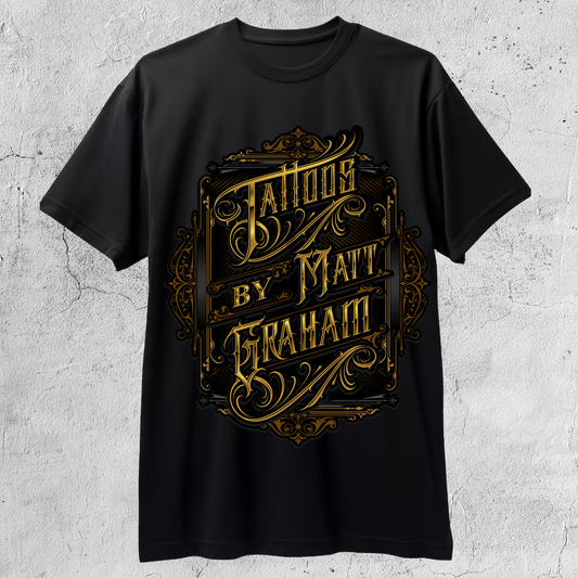 Tattoos By Matt Graham Gold & Black Tee