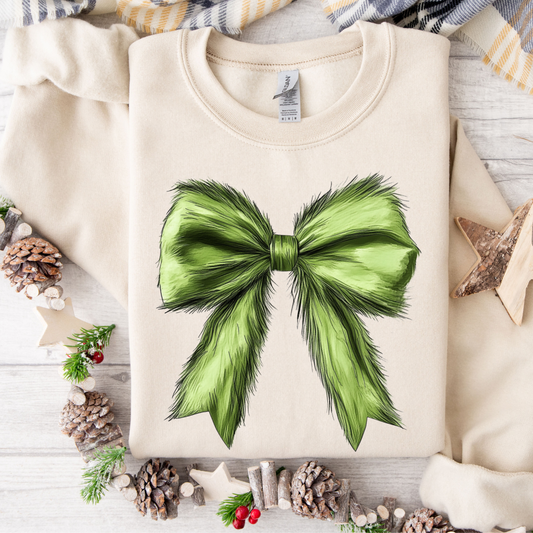 Grinch Bow Sweatshirt