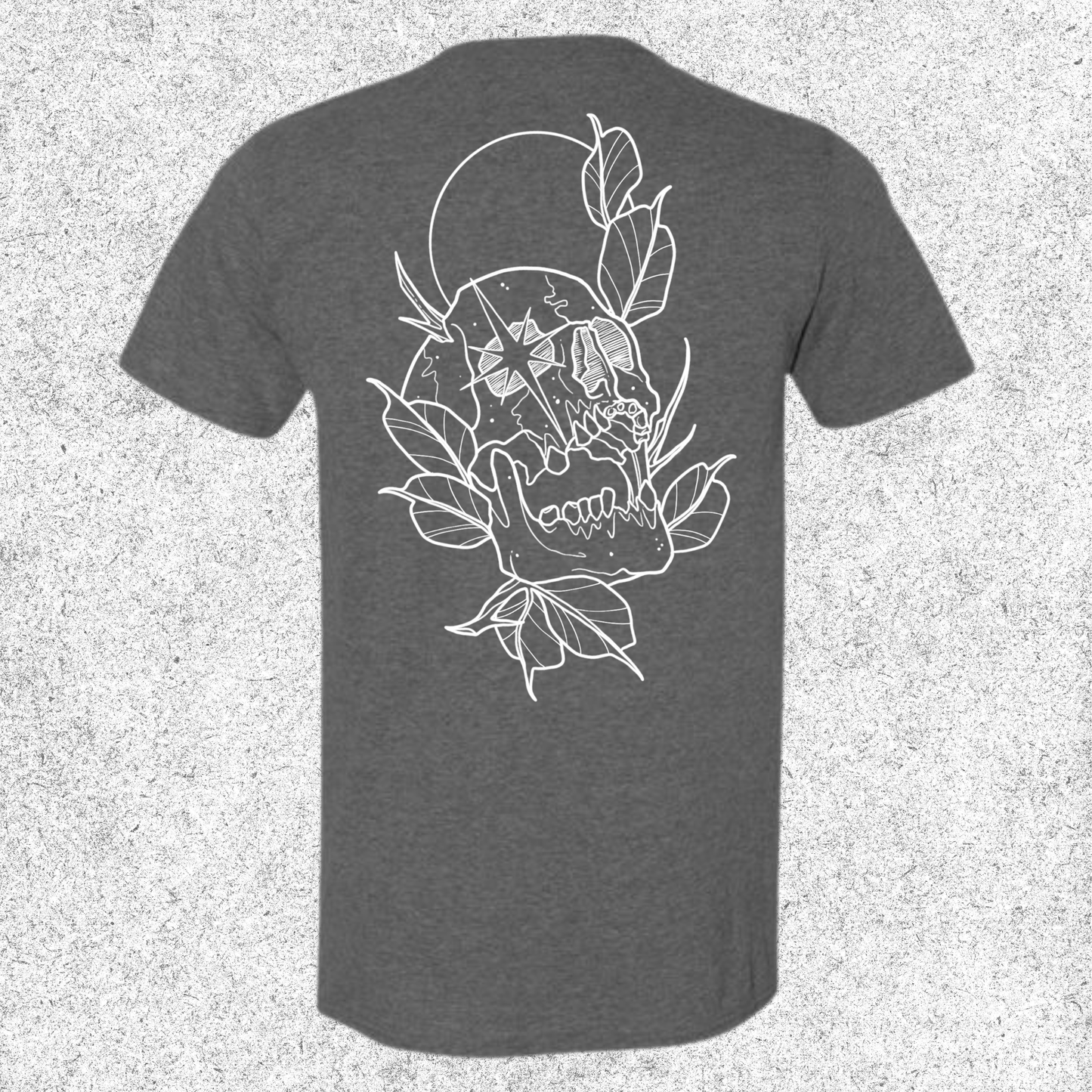 JelllySquid Line Work Skull Full Moon Tee