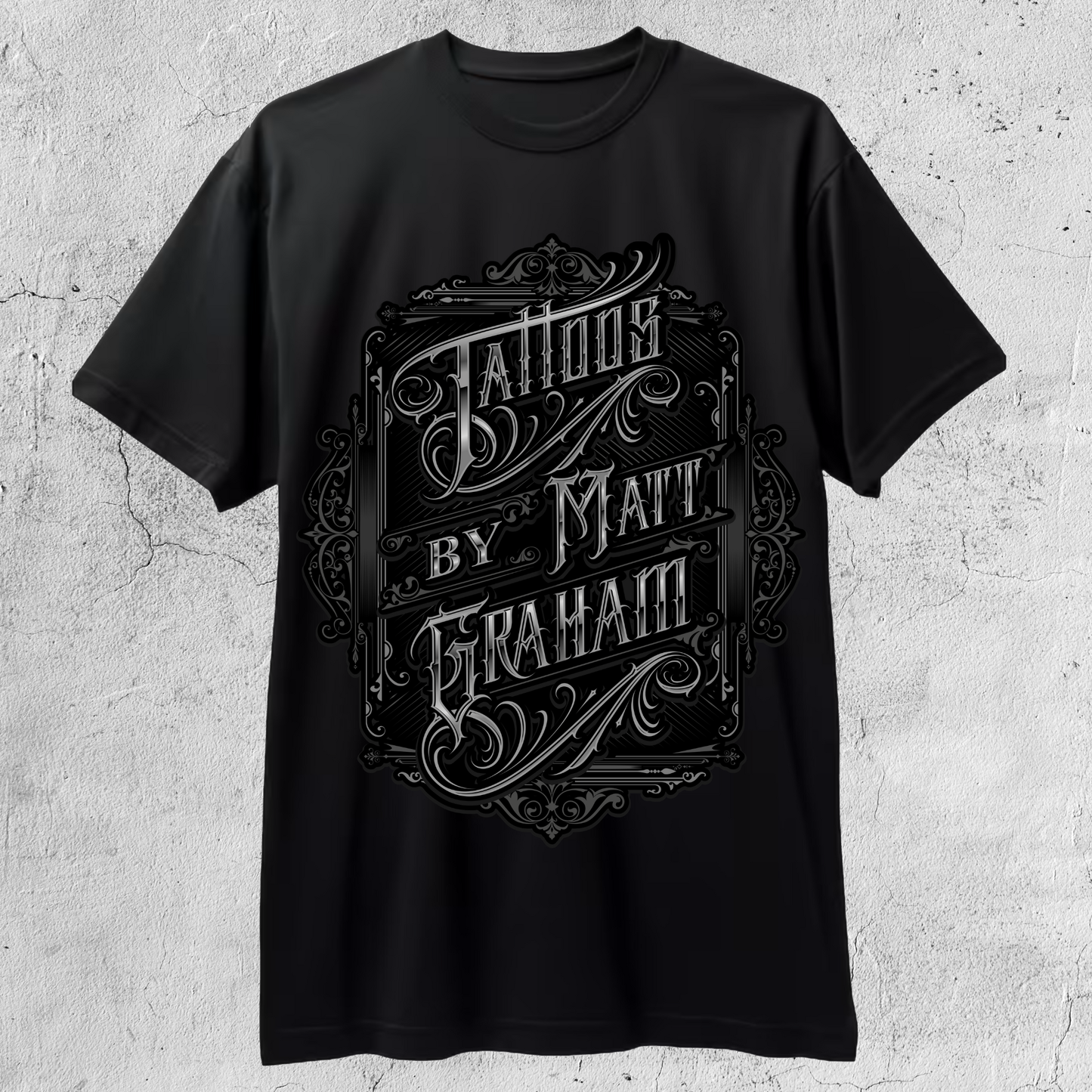 Tattoos By Matt Graham Silver & Black Tee