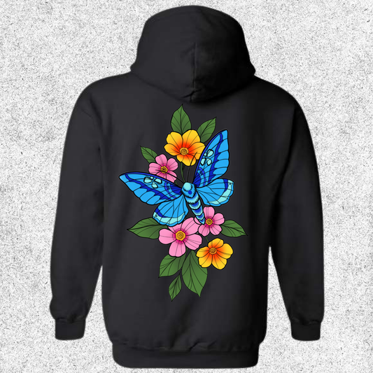 JelllySquid Blue Butterfly Hoodie