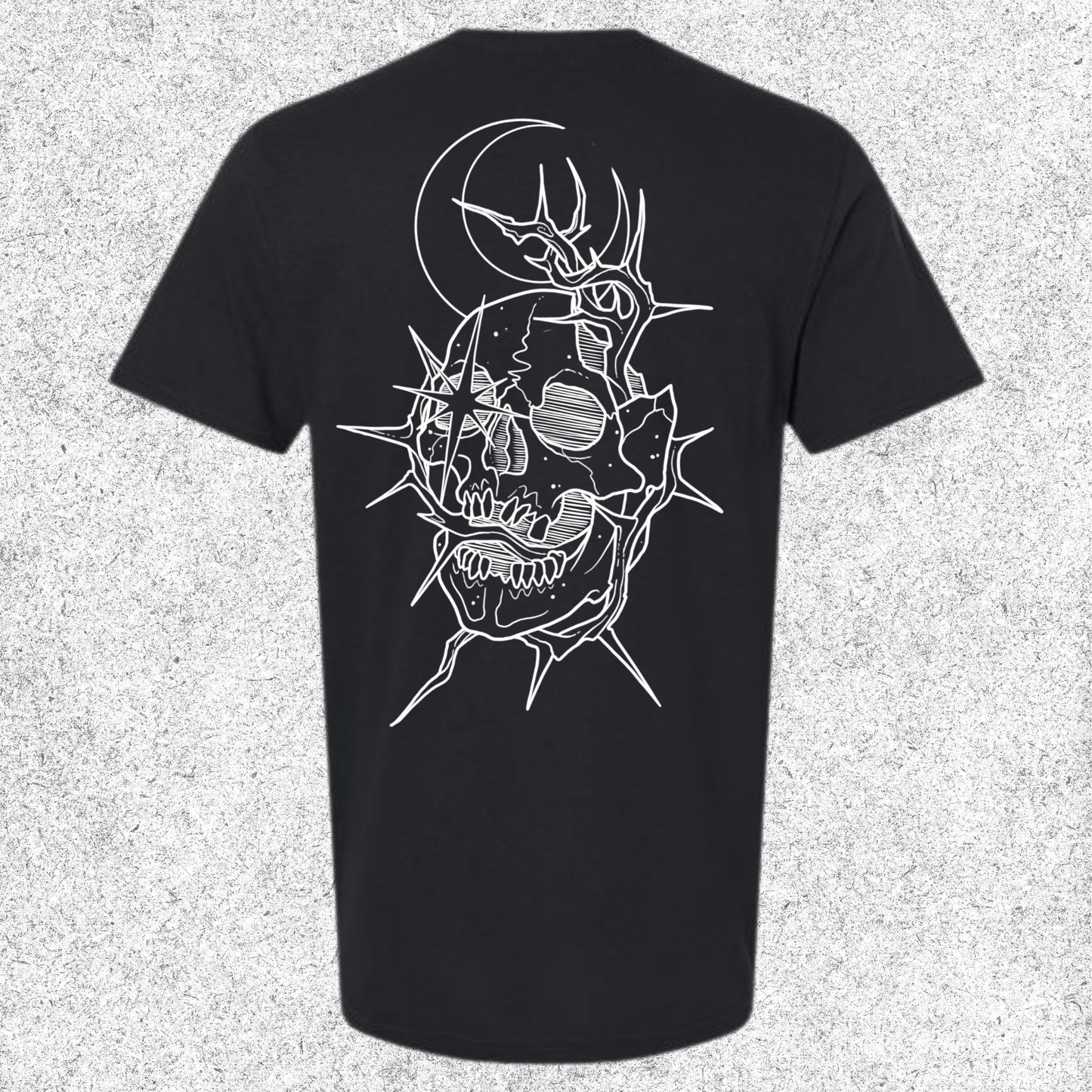 JelllySquid Skull & Crescent Moon Tee