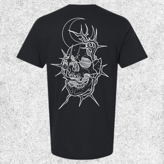 JelllySquid Skull & Crescent Moon Tee