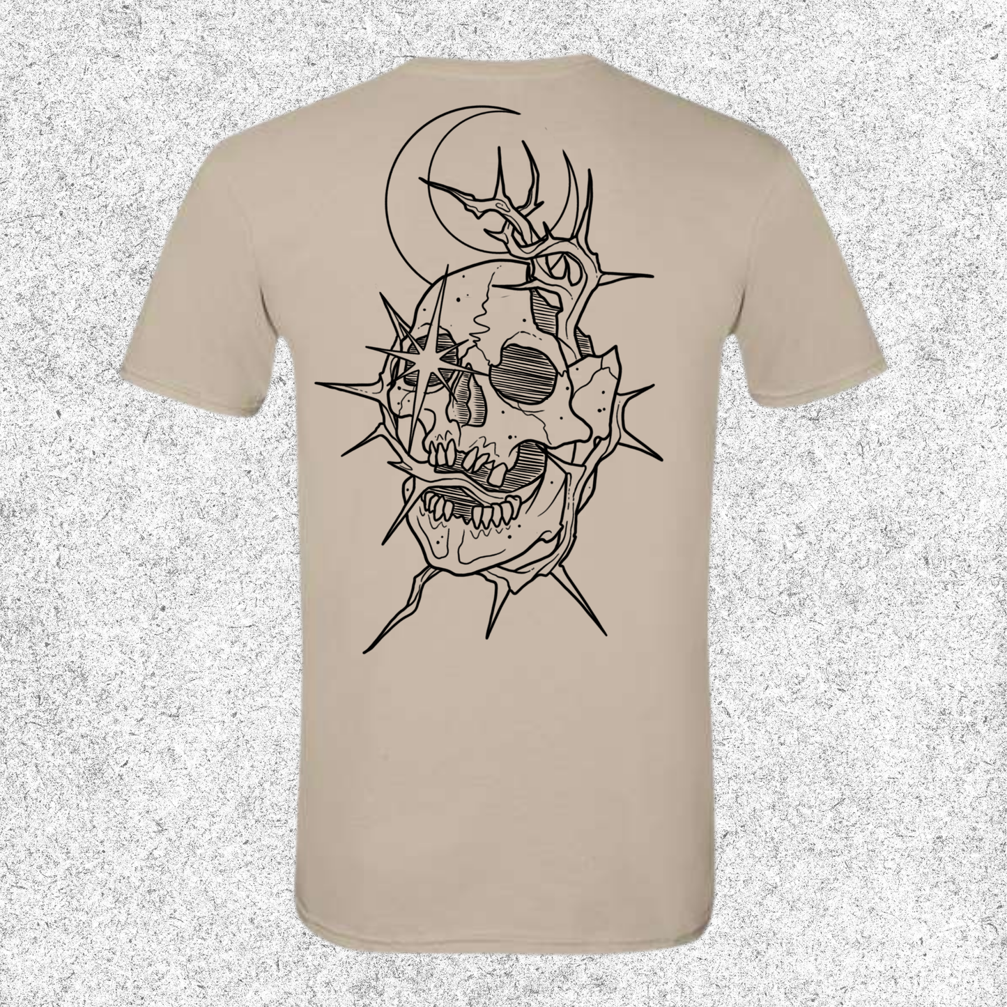 JelllySquid Skull & Crescent Moon Tee