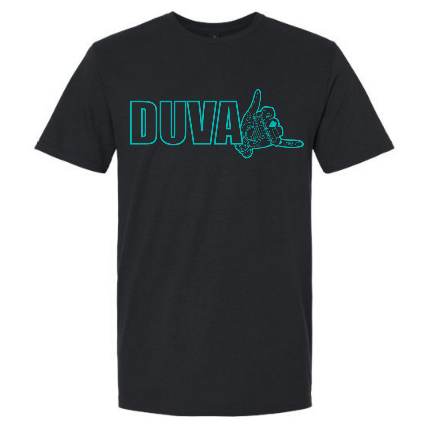 Duval In Teal Blue Graphic Tee Black