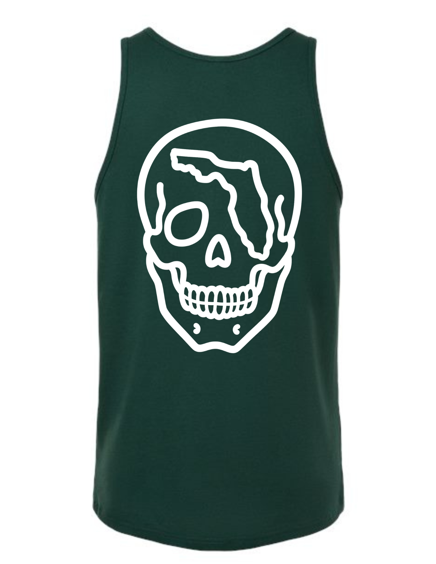 Outlined Florida Skull Tank Top