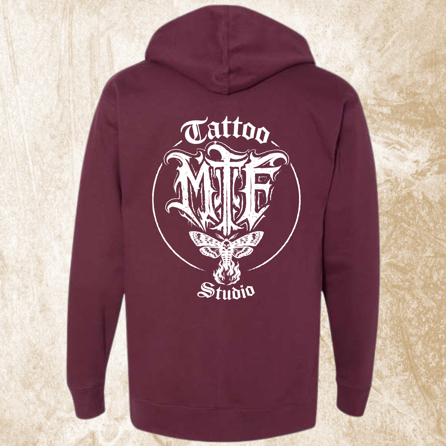 Moth To Flame Circle MTF Logo Hoodie