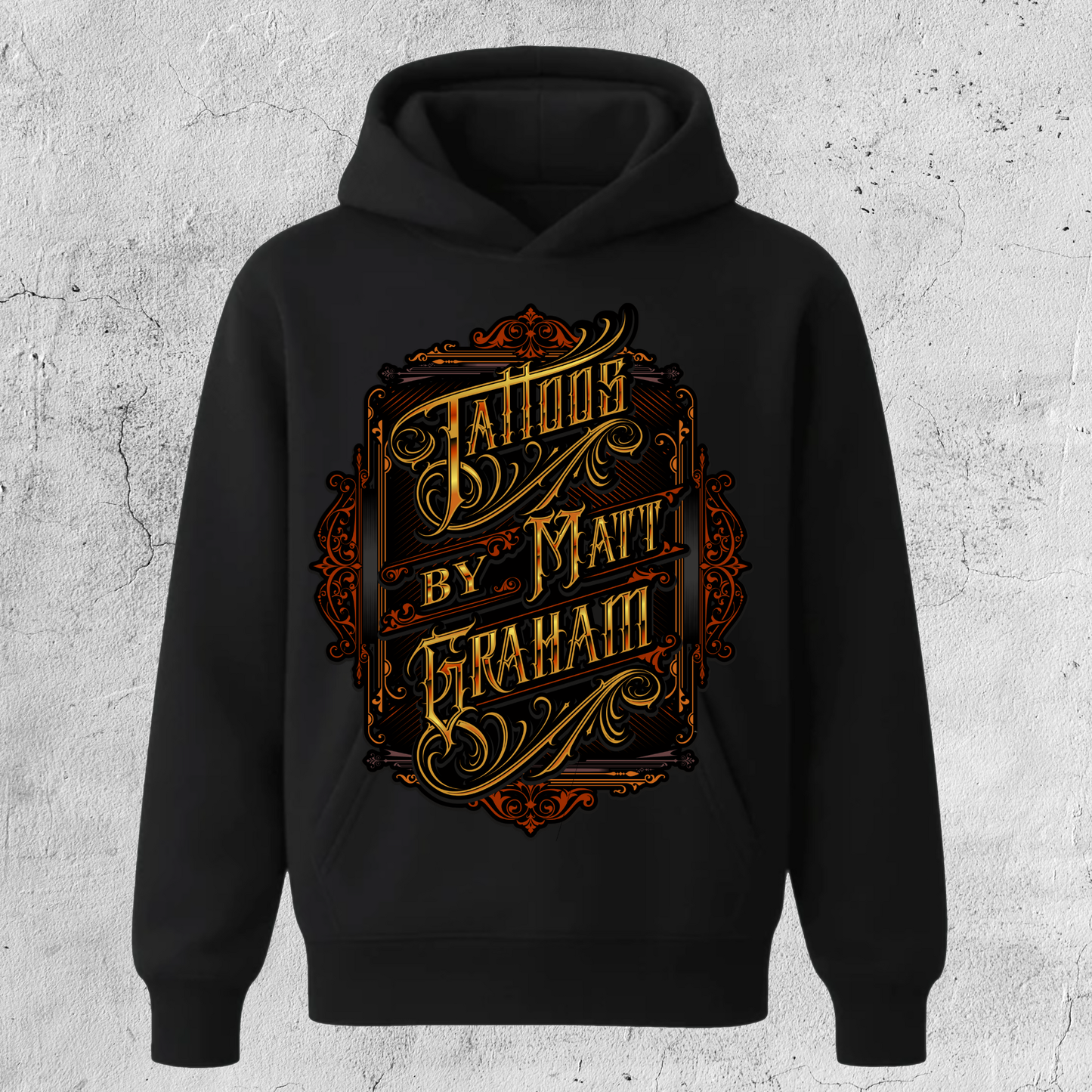 Tattoos By Matt Graham Gold & Red Hoodie