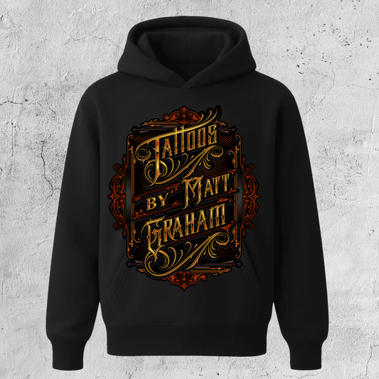 Tattoos By Matt Graham Gold & Red Hoodie