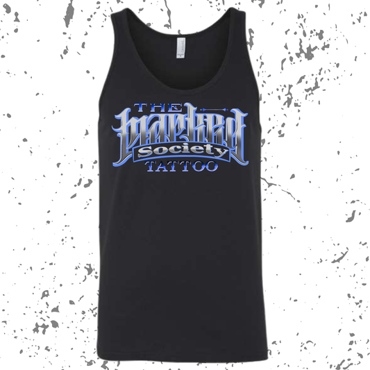 Marked Society Blue Logo Tank