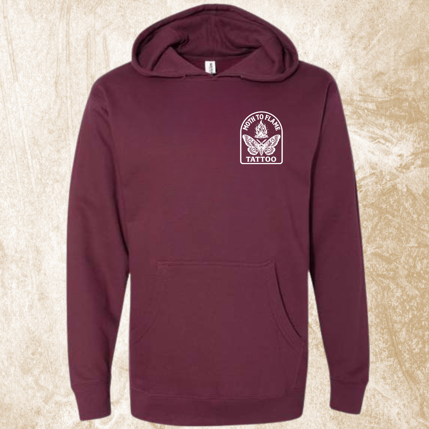 Moth To Flame Arch Logo Hoodie