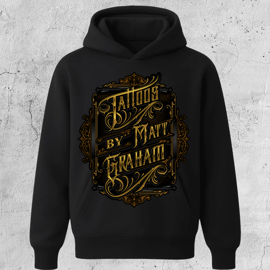 Tattoos By Matt Graham Gold & Black Hoodie
