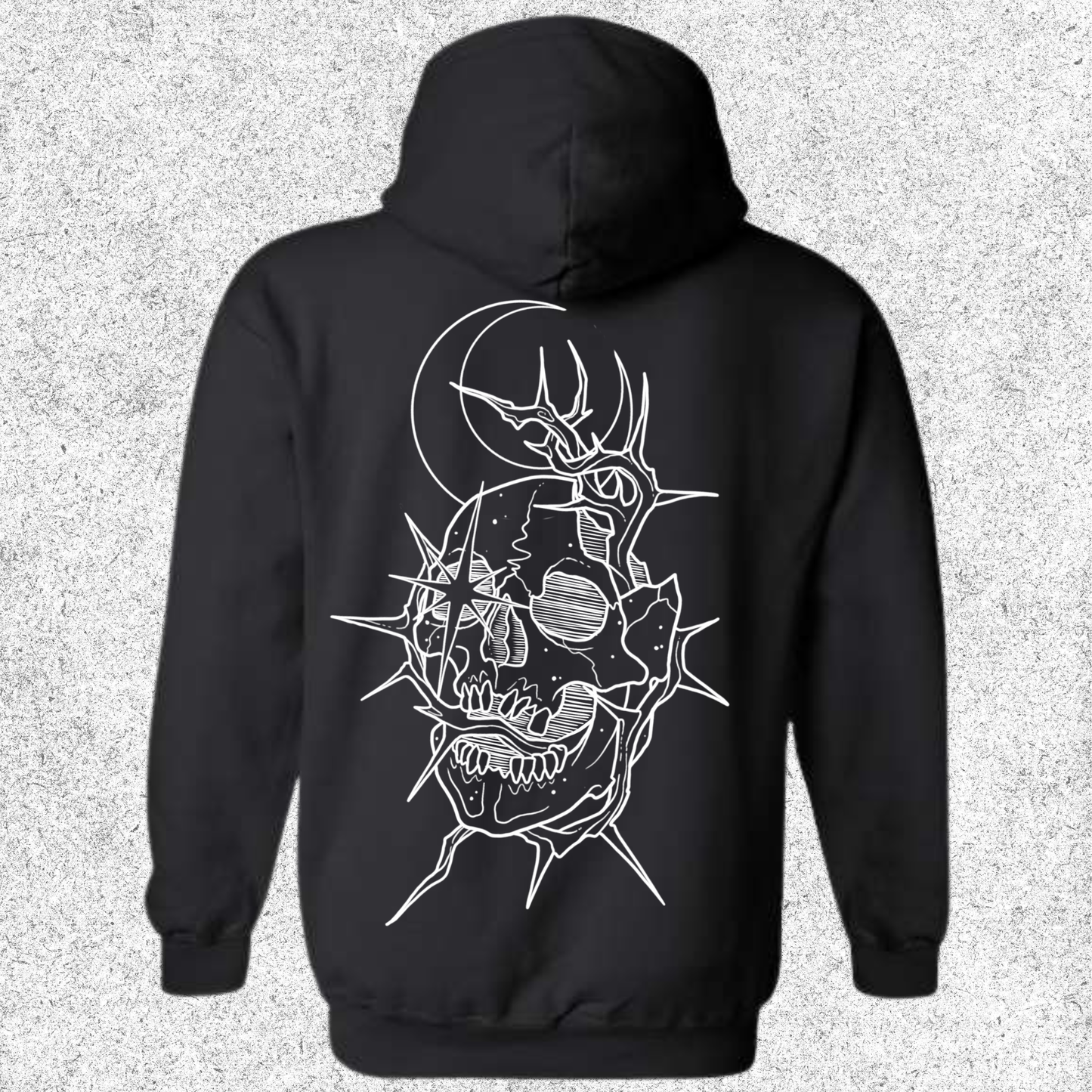 JelllySquid Skull & Crescent Hoodie