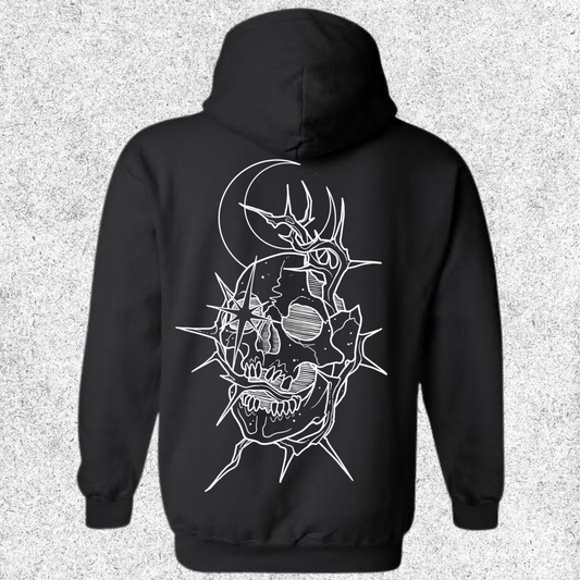 JelllySquid Skull & Crescent Hoodie