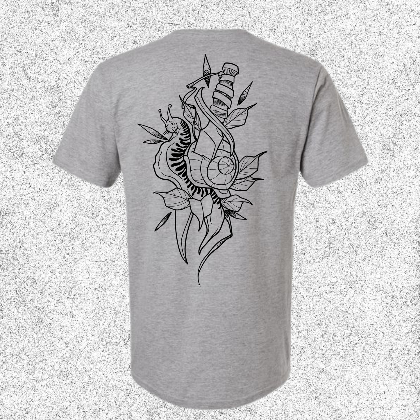 JelllySquid Line Work Snail Dagger Tee