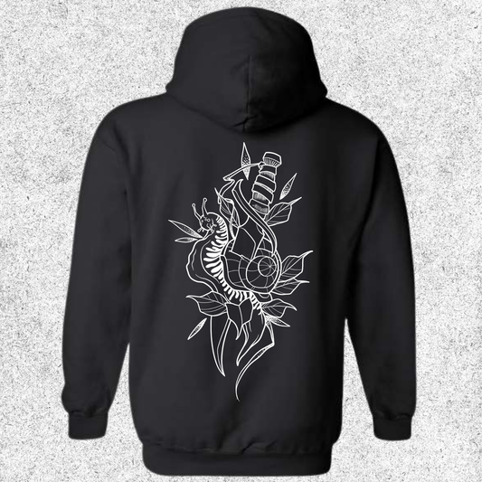 JelllySquid Line Work Snail Dagger Hoodie