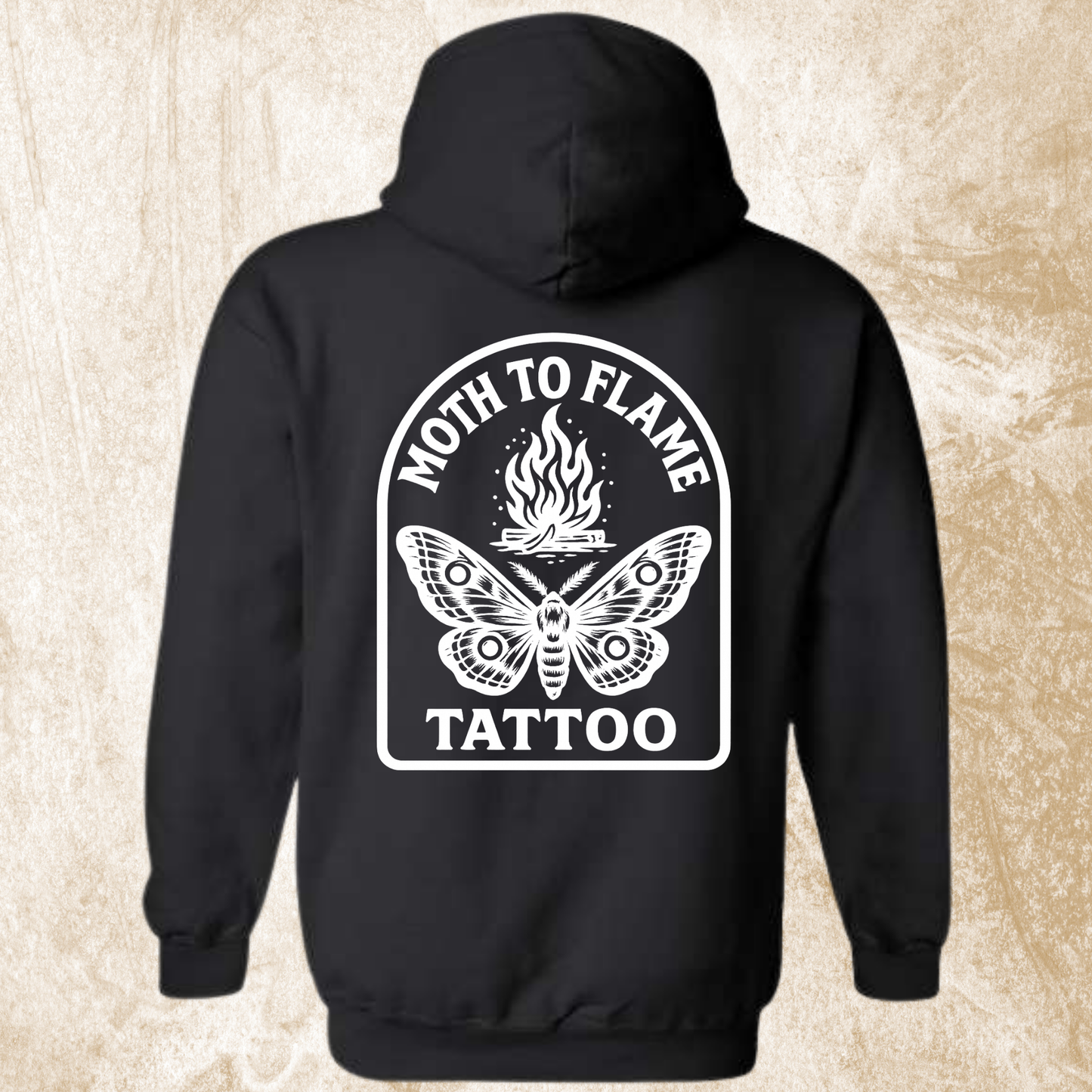 Moth To Flame Arch Logo Hoodie